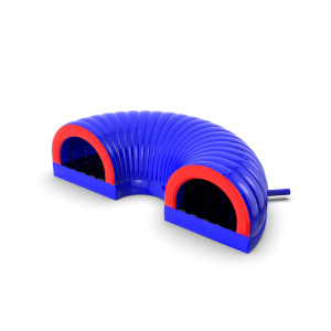 Inflatable obstacle course connector - closed