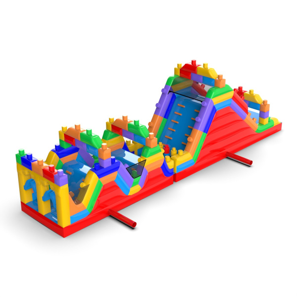 Inflatable obstacle course Coloured blocks - 15m