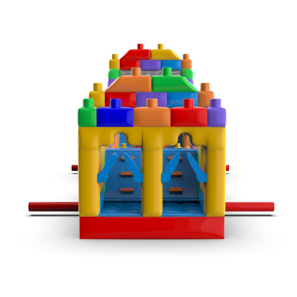 Inflatable obstacle course Coloured blocks - 15m