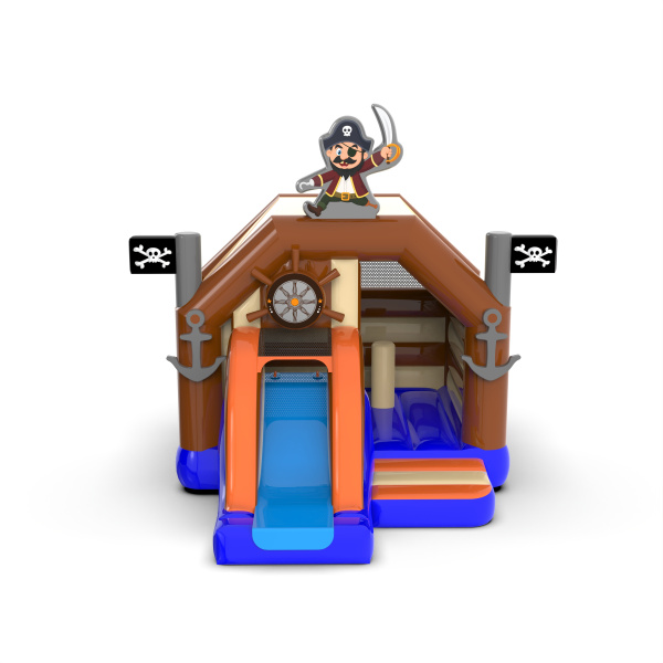 Inflatable pirate hut with slide
