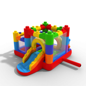 Small bouncy castle with dry pool for children - Coloured Blocks