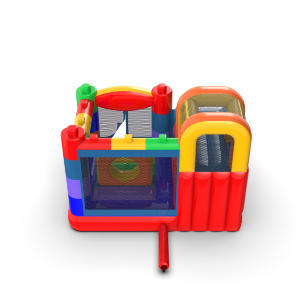 Small bouncy castle with slide for children - Coloured Blocks
