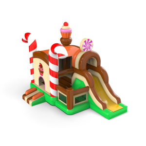 Combo bouncy castle with candy theme