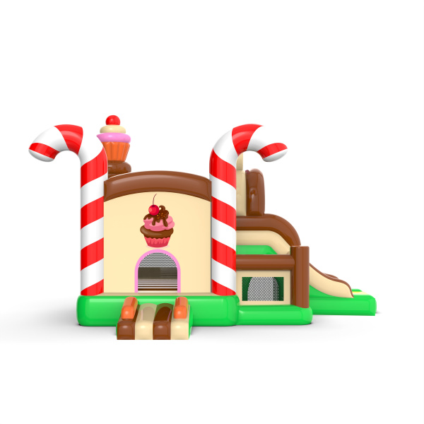 Combo bouncy castle with candy theme