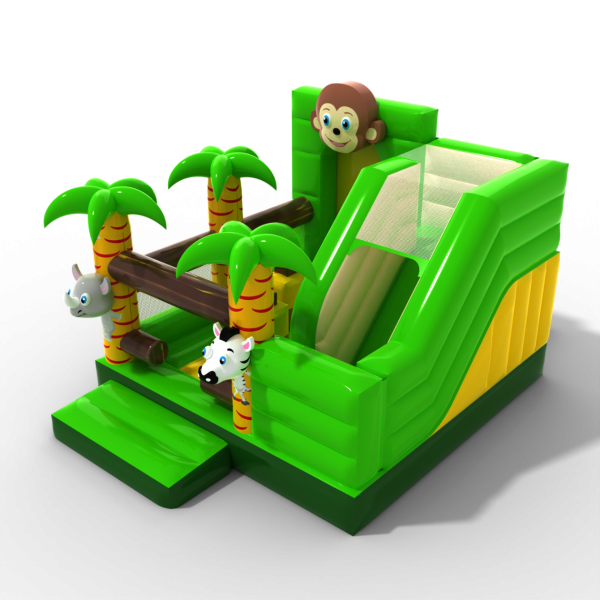 Inflatable with slide - Jungle combo