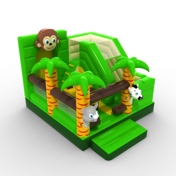 Inflatable with slide - Jungle combo