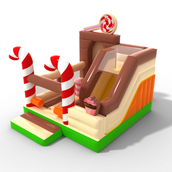 Inflatable with slide - candy combo