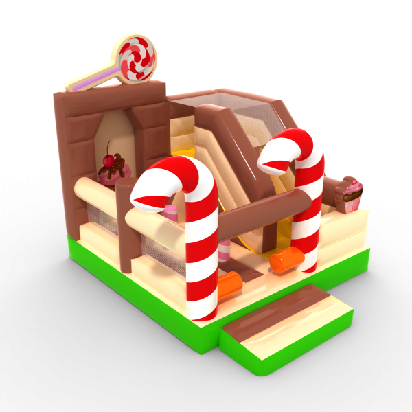 Inflatable with slide - candy combo
