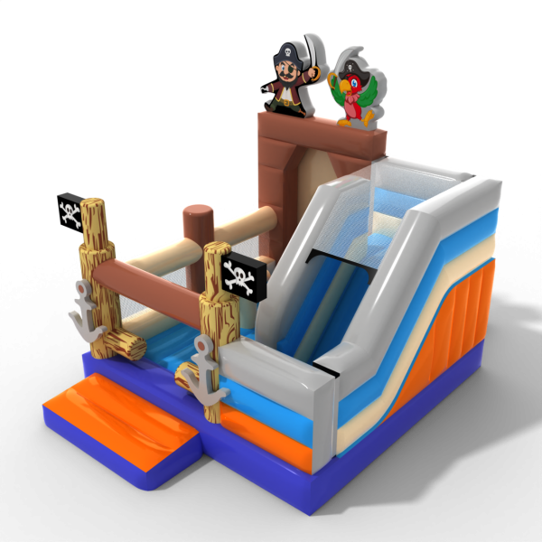 Inflatable with slide - pirate combo