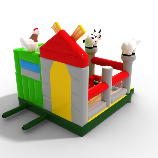 Inflatable with slide - farmer combo