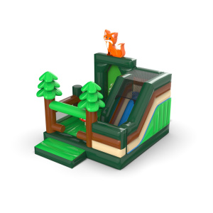Inflatable with slide - forest combo