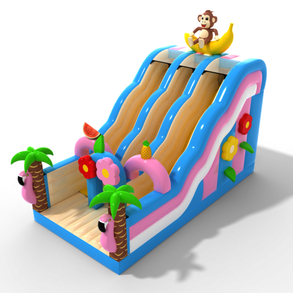 Double open slide with Hawaiian motif