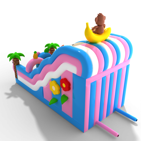 Double open slide with Hawaiian motif