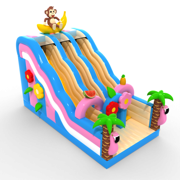 Double open slide with Hawaiian motif