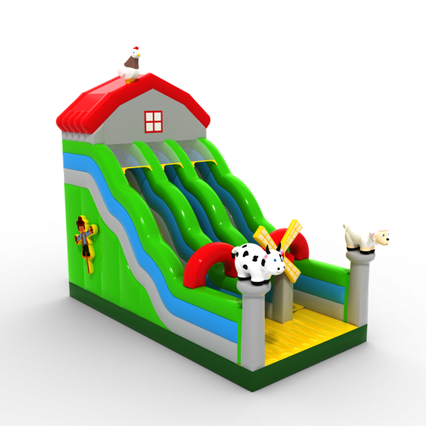 Double open slide with farm theme