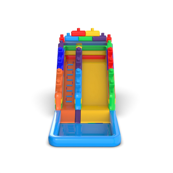 Colourful Blocks inflatable water slide