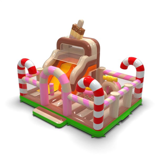 Inflatable playground 8x6 in candy theme