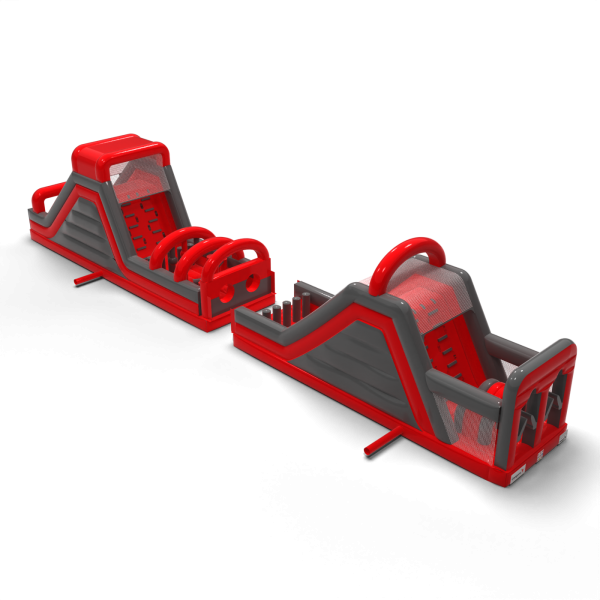 Inflatable obstacle course "CrashKader" Red - 22.5m