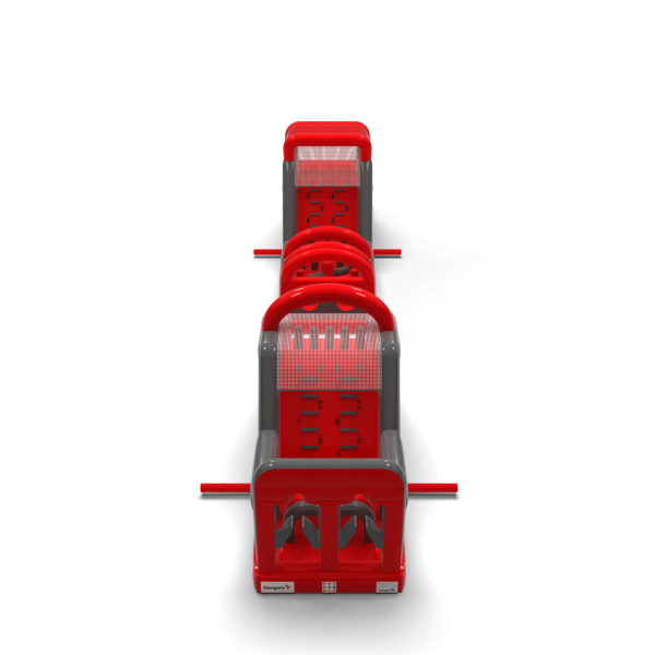 Inflatable obstacle course "CrashKader" Red - 22.5m