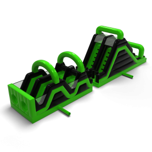 Inflatable obstacle course Race Green - 15m