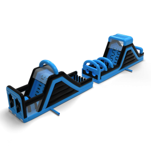 Inflatable obstacle course "CrashKader" Blue - 22.5m