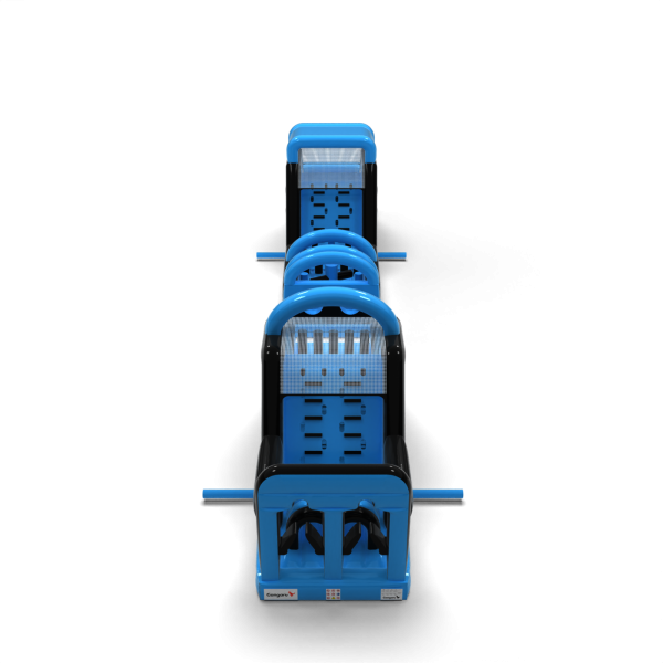 Inflatable obstacle course "CrashKader" Blue - 22.5m