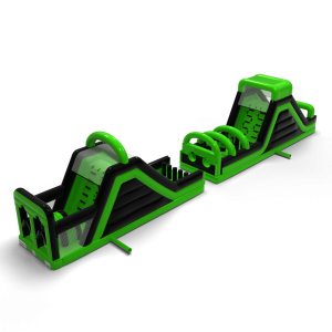 Inflatable obstacle course "CrashKader" Green - 22.5m