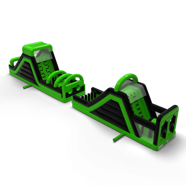Inflatable obstacle course "CrashKader" Green - 22.5m