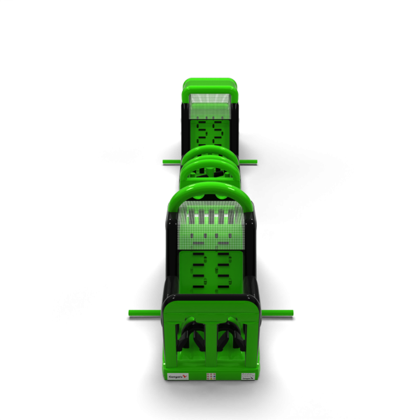 Inflatable obstacle course "CrashKader" Green - 22.5m