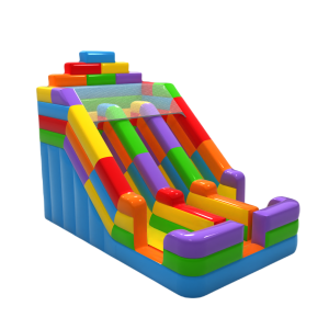 Double inflatable slide Coloured Blocks mini