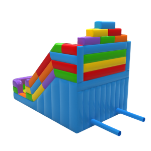 Double inflatable slide Coloured Blocks mini