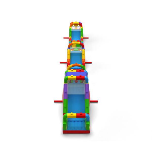 Inflatable obstacle course Coloured blocks - 30m