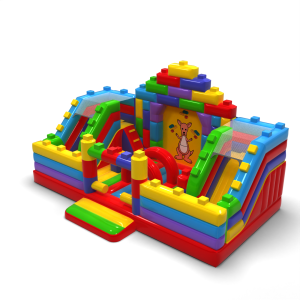 Inflatable playground - colorful blocks