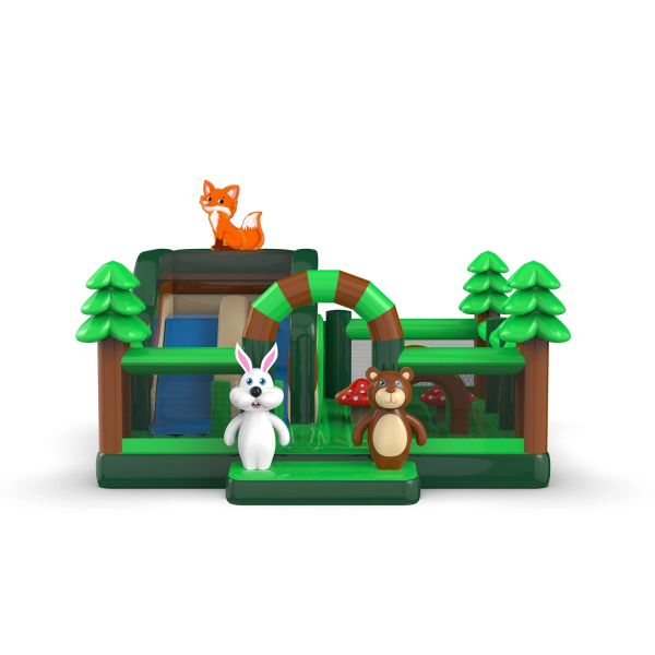 6x6 inflatable playground in a forest theme