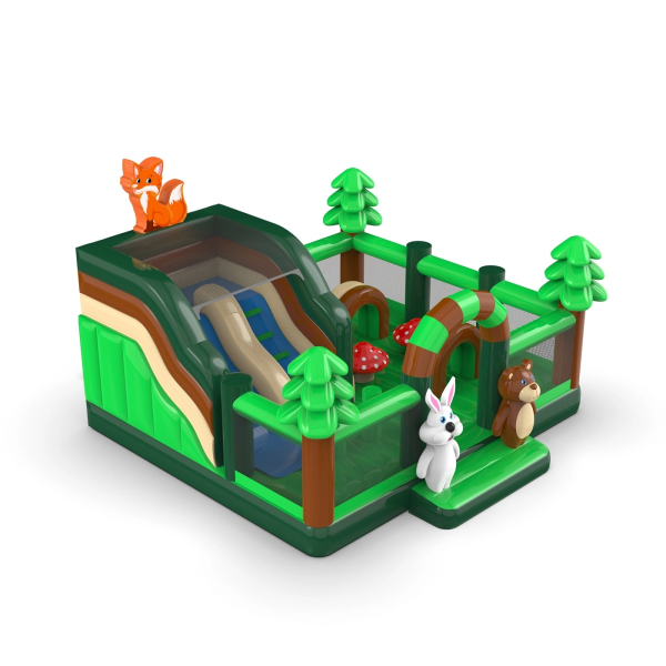 6x6 inflatable playground in a forest theme
