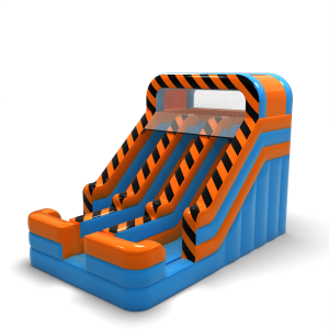 Double inflatable slide in a classic mini theme