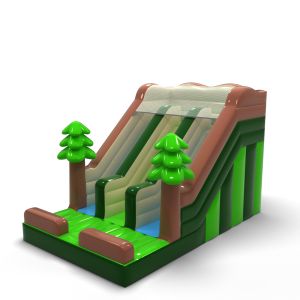 Double inflatable slide in forest mini theme