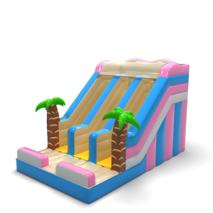 Double inflatable slide in Hawaiian theme mini