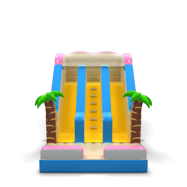 Double inflatable slide in Hawaiian theme mini