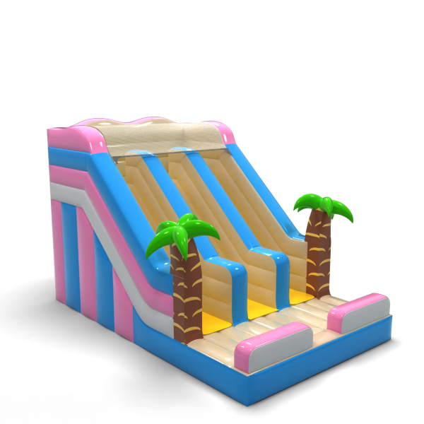 Double inflatable slide in Hawaiian theme mini