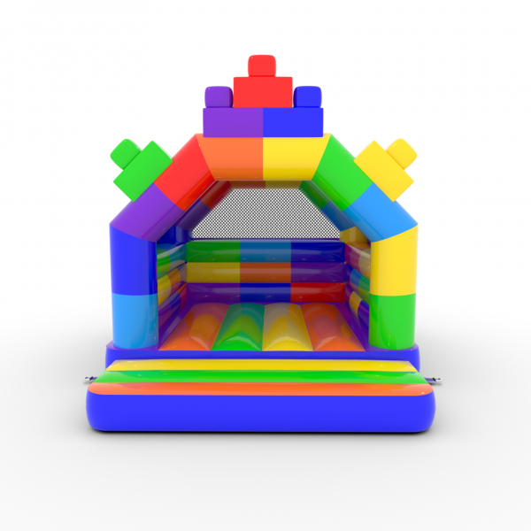 bouncy castle 4.5x3.6  in a colourful block motif