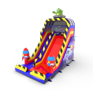 Inflatable slide in space theme with bands