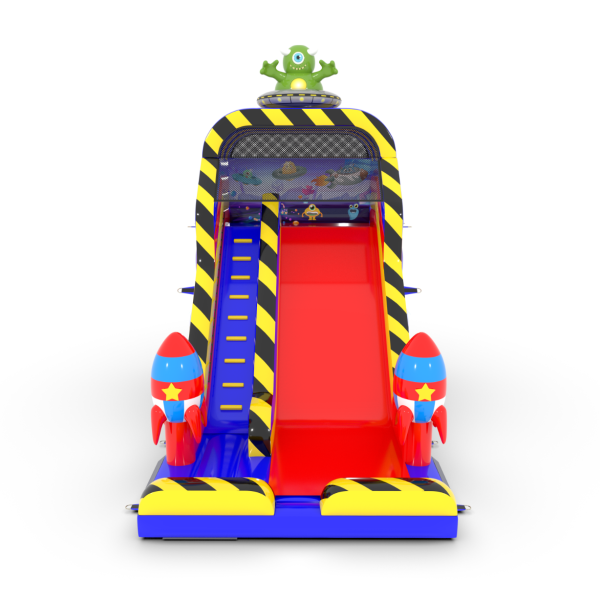 Inflatable slide in space theme with bands