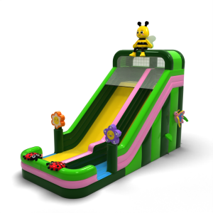Enlarged inflatable slide in spring theme