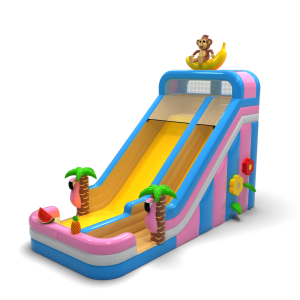 Enlarged inflatable slide in Hawaiian theme