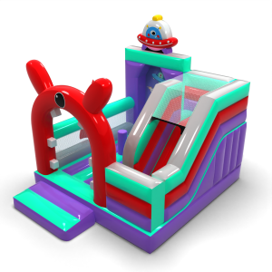 Inflatable with slide 5x4 m - Space theme combo