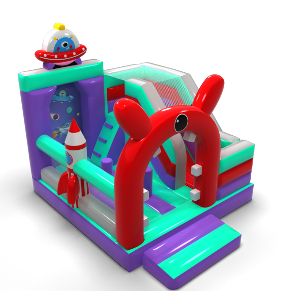 Inflatable with slide 5x4 m - Space theme combo