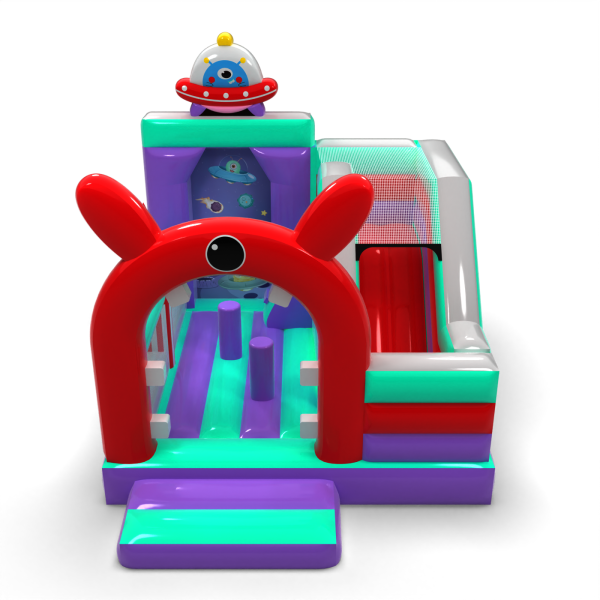 Inflatable with slide 5x4 m - Space theme combo