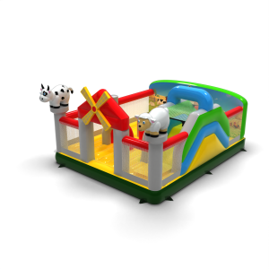 6x5 inflatable playground in a farm theme