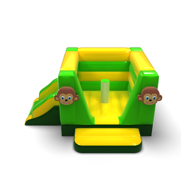 Small bouncy castle with slide - in a jungle theme